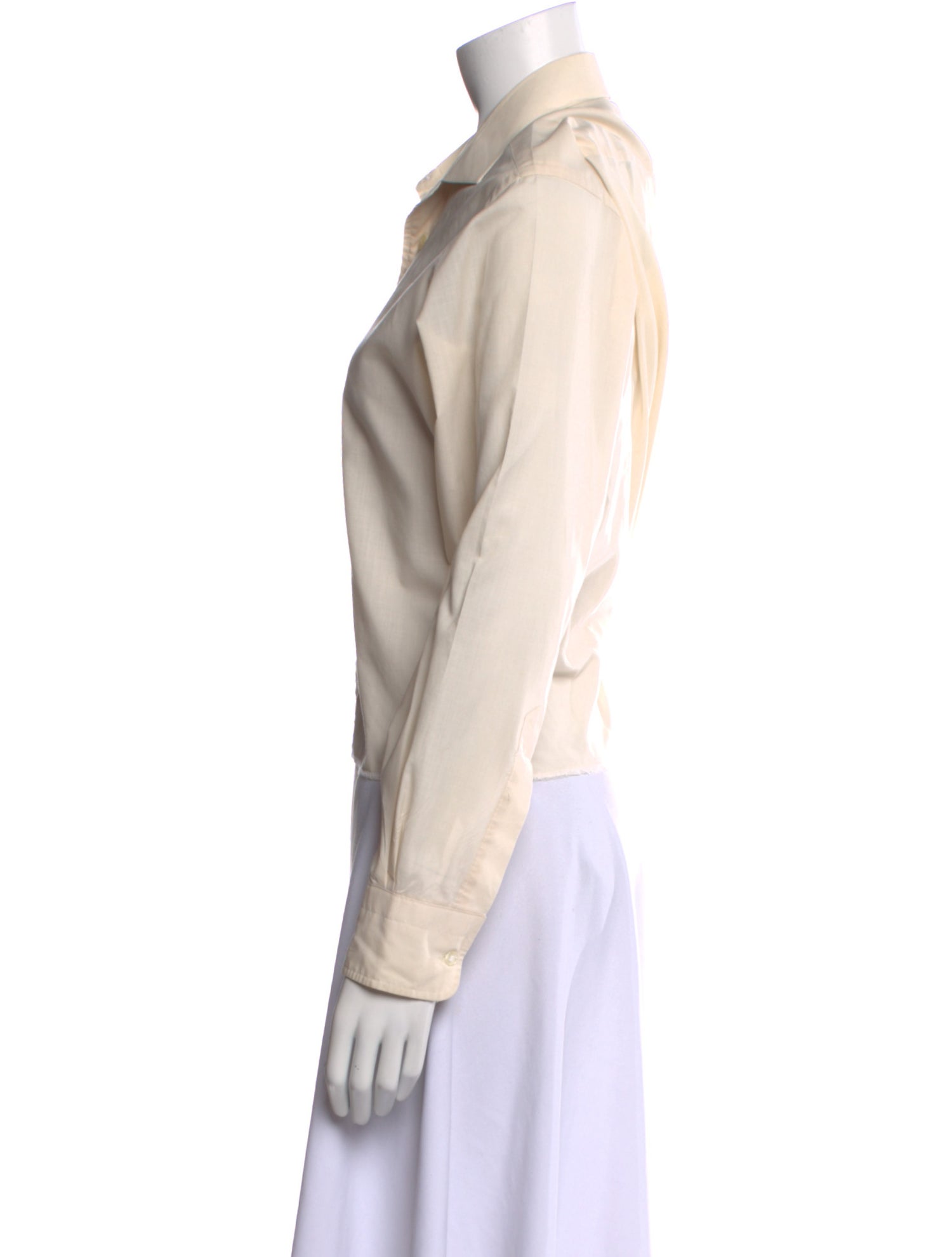 Yves Saint Laurent Long Sleeve Button-Up Top