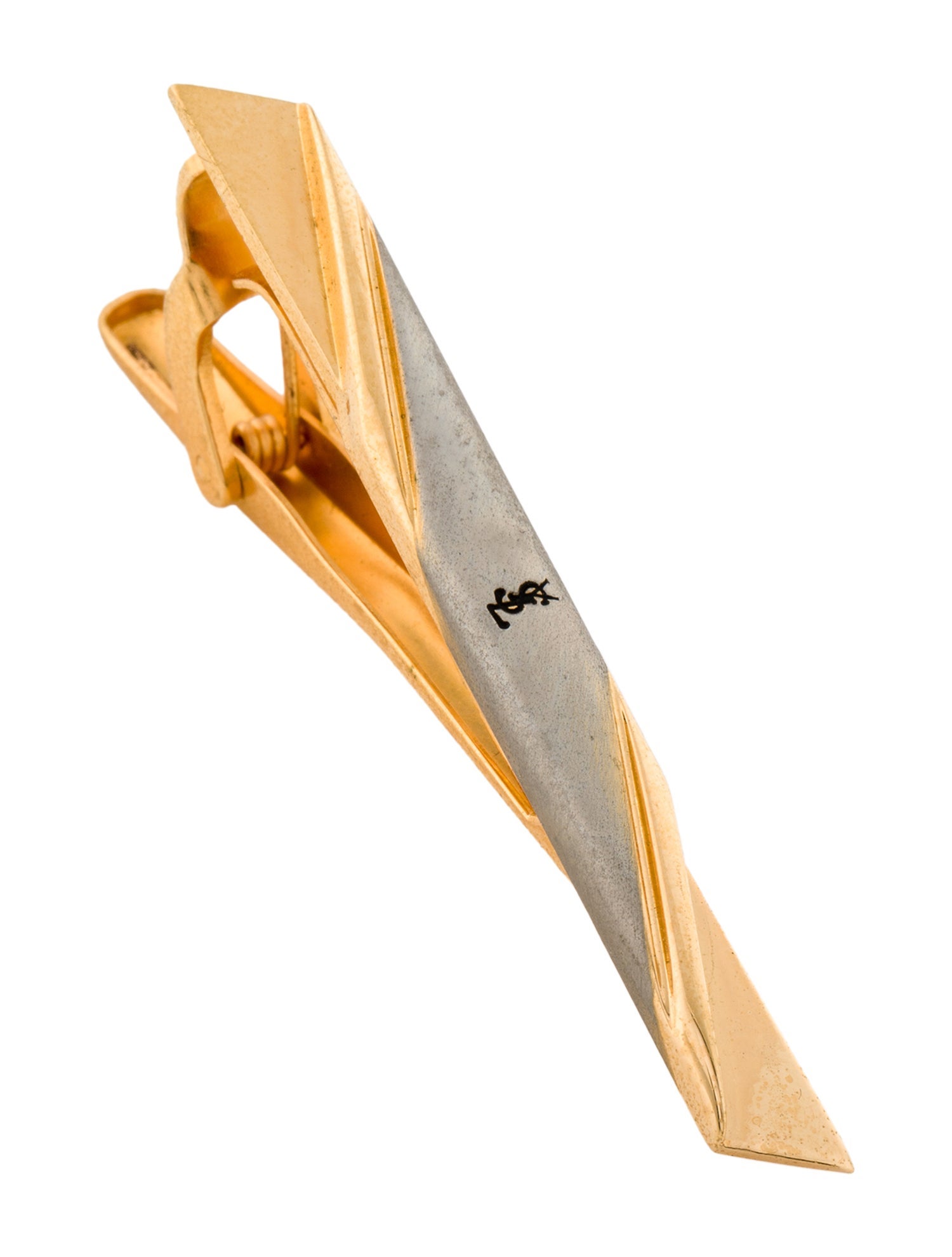 Yves Saint Laurent Vintage Two-Tone Tie Clip