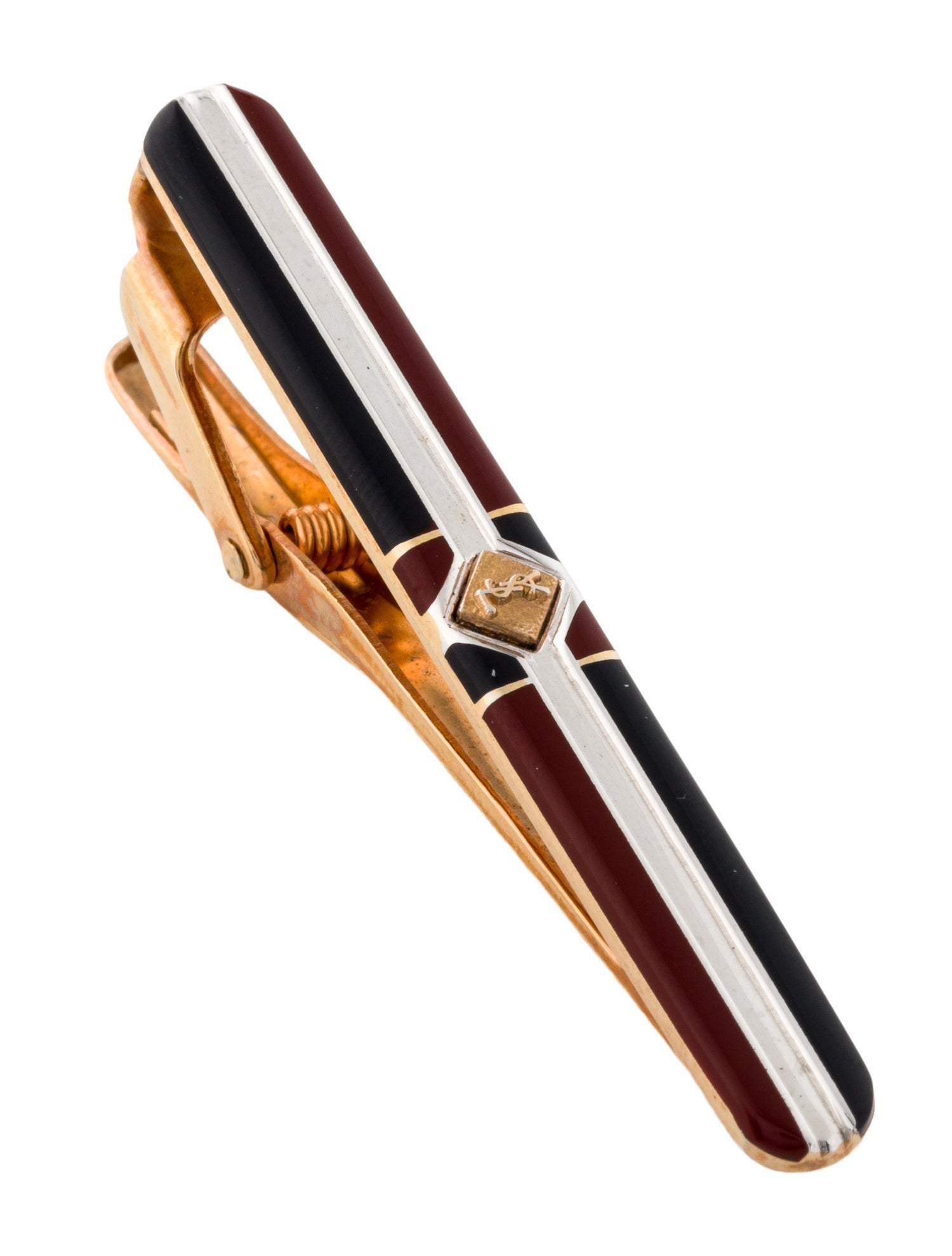Yves Saint Laurent Vintage Enamel Tie Clip