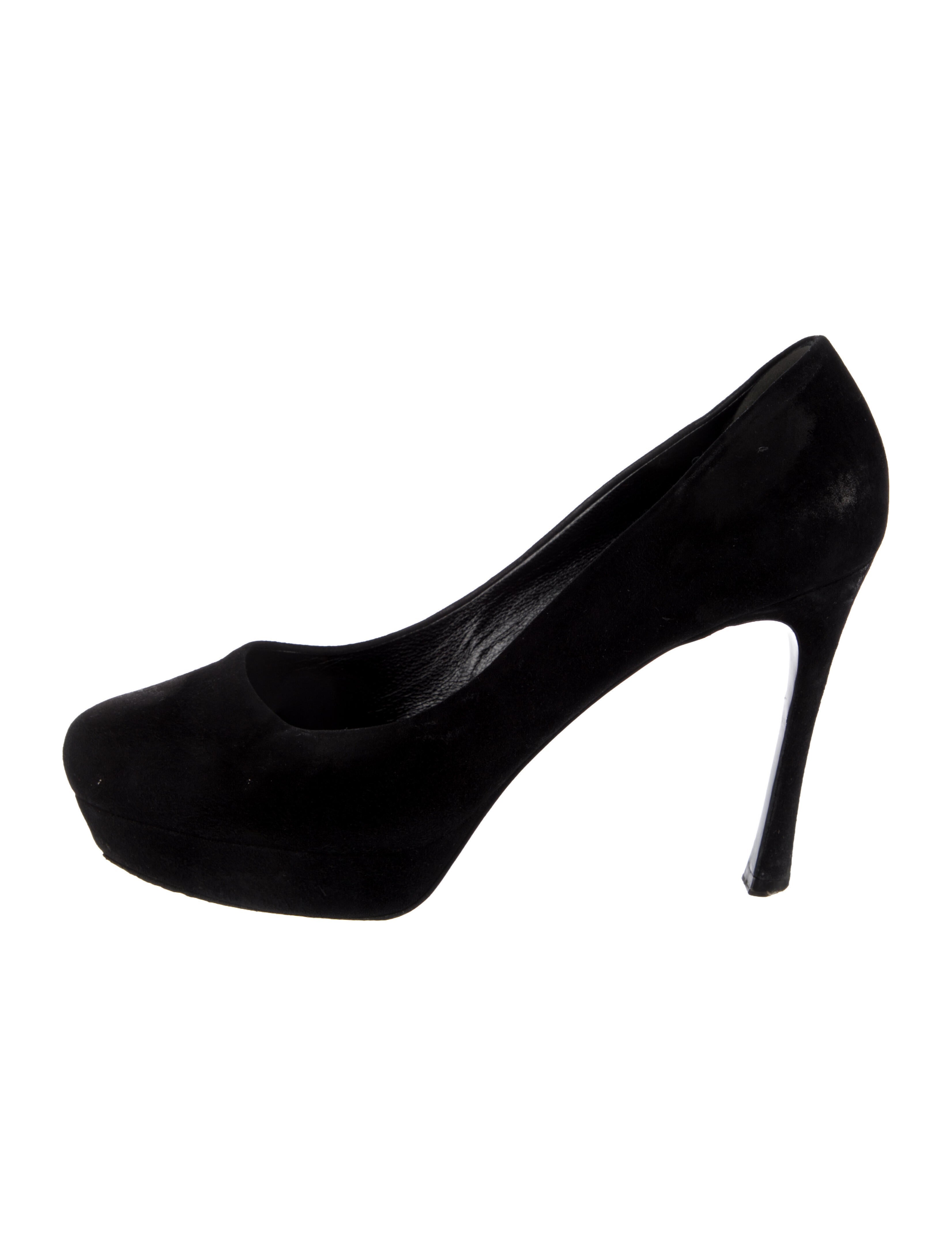 Yves Saint Laurent Suede Leather Trim Embellishment Pumps