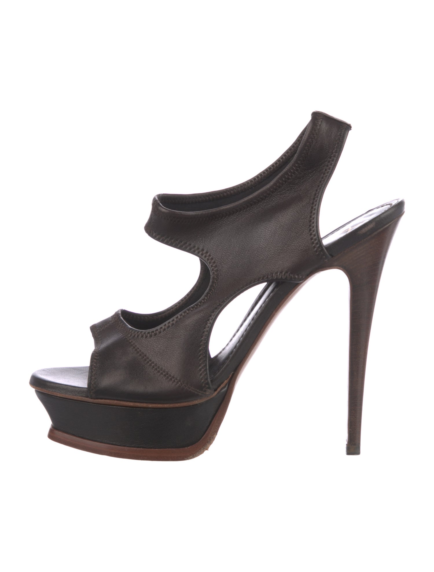 Yves Saint Laurent Leather T-Strap Sandals