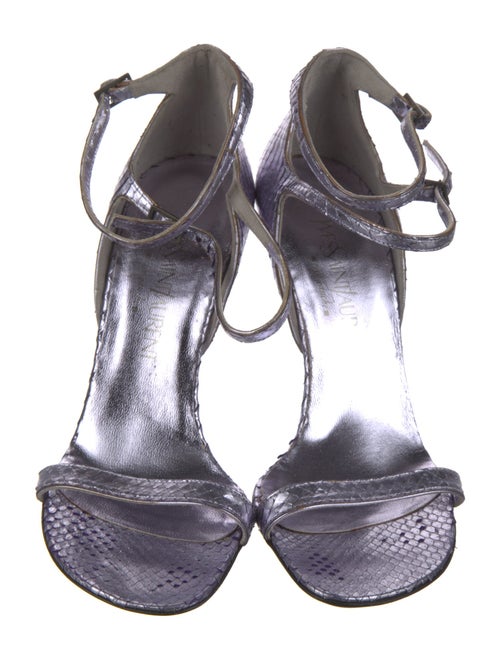 Yves Saint Laurent Snakeskin Animal Print Sandals