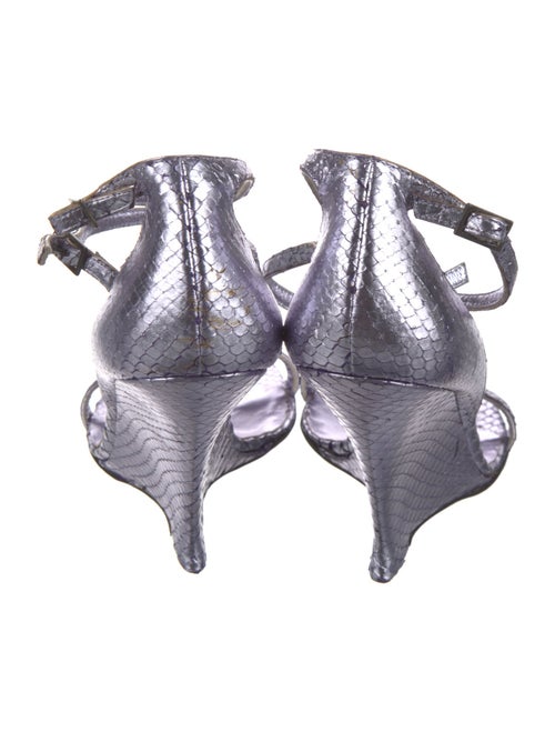 Yves Saint Laurent Snakeskin Animal Print Sandals