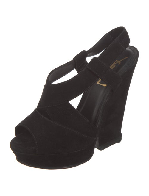Yves Saint Laurent Suede Slingback Sandals
