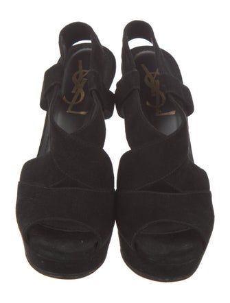 Yves Saint Laurent Suede Slingback Sandals