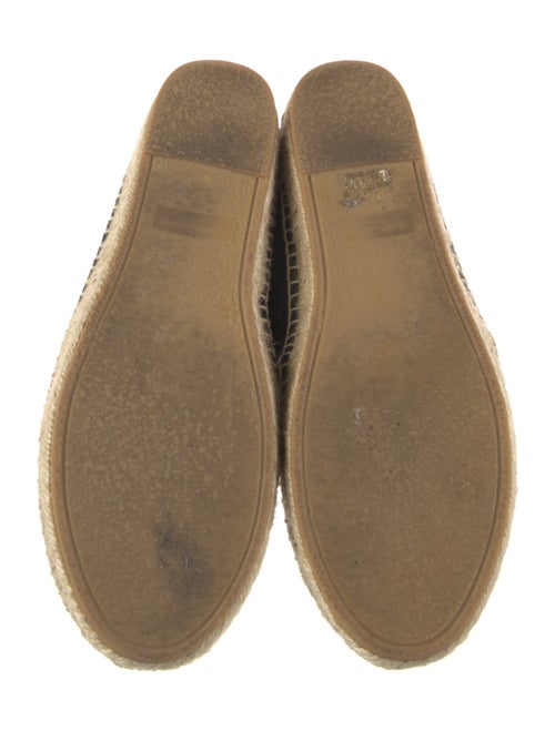 Saint Laurent Leather Whipstitch Trim Espadrilles