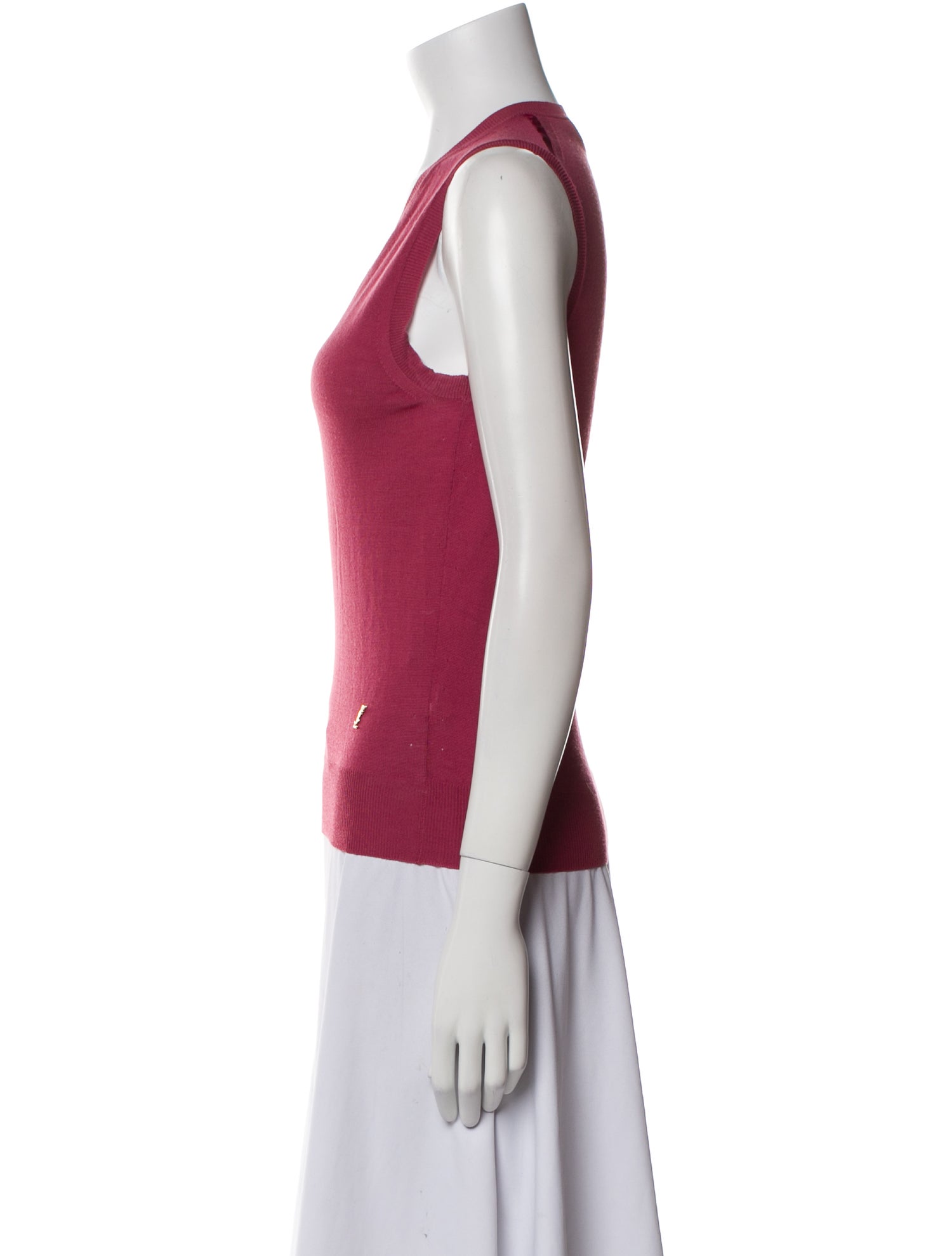 Yves Saint Laurent Wool V-Neck Top