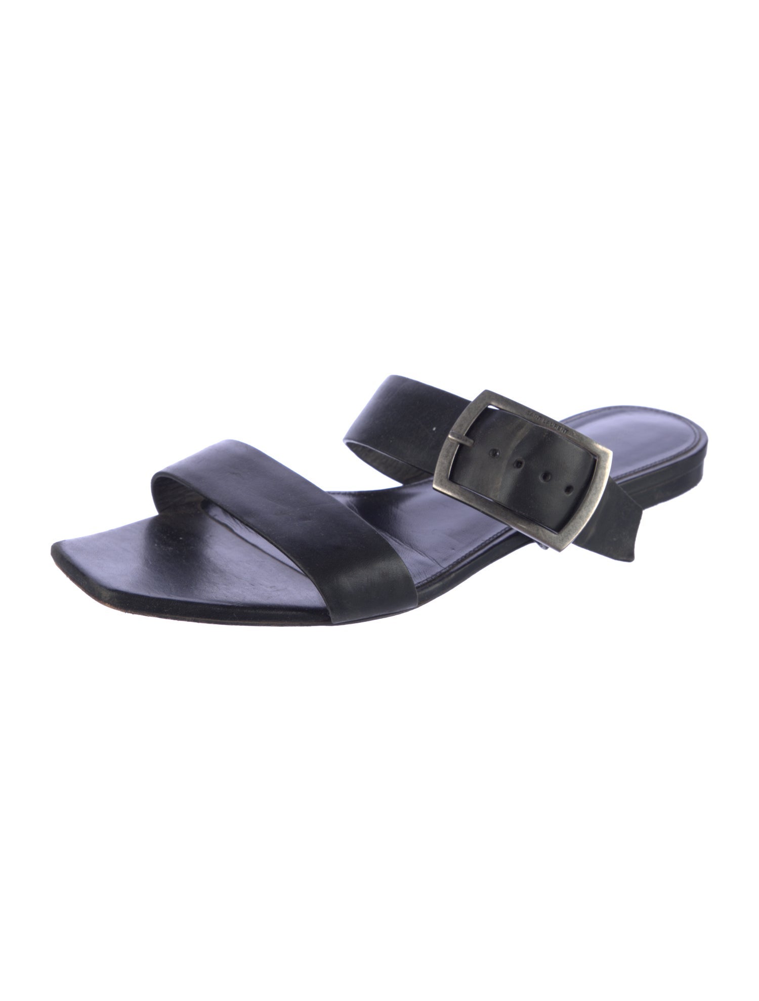 Yves Saint Laurent Leather Slides