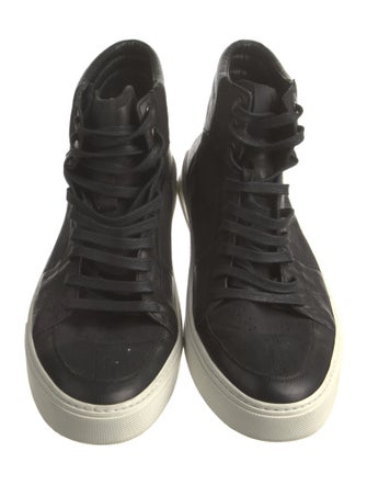 Yves Saint Laurent Leather Fringe Trim Accent Sneakers