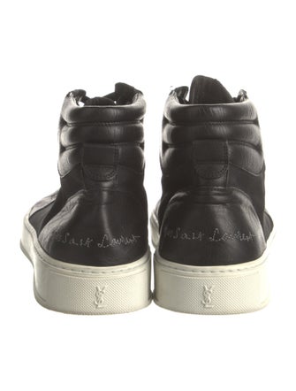 Yves Saint Laurent Leather Fringe Trim Accent Sneakers