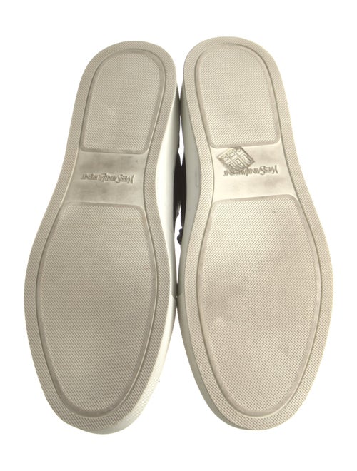 Yves Saint Laurent Leather Fringe Trim Accent Sneakers