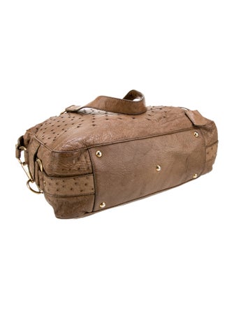Yves Saint Laurent Rive Gauche Ostrich Top Handle Bag