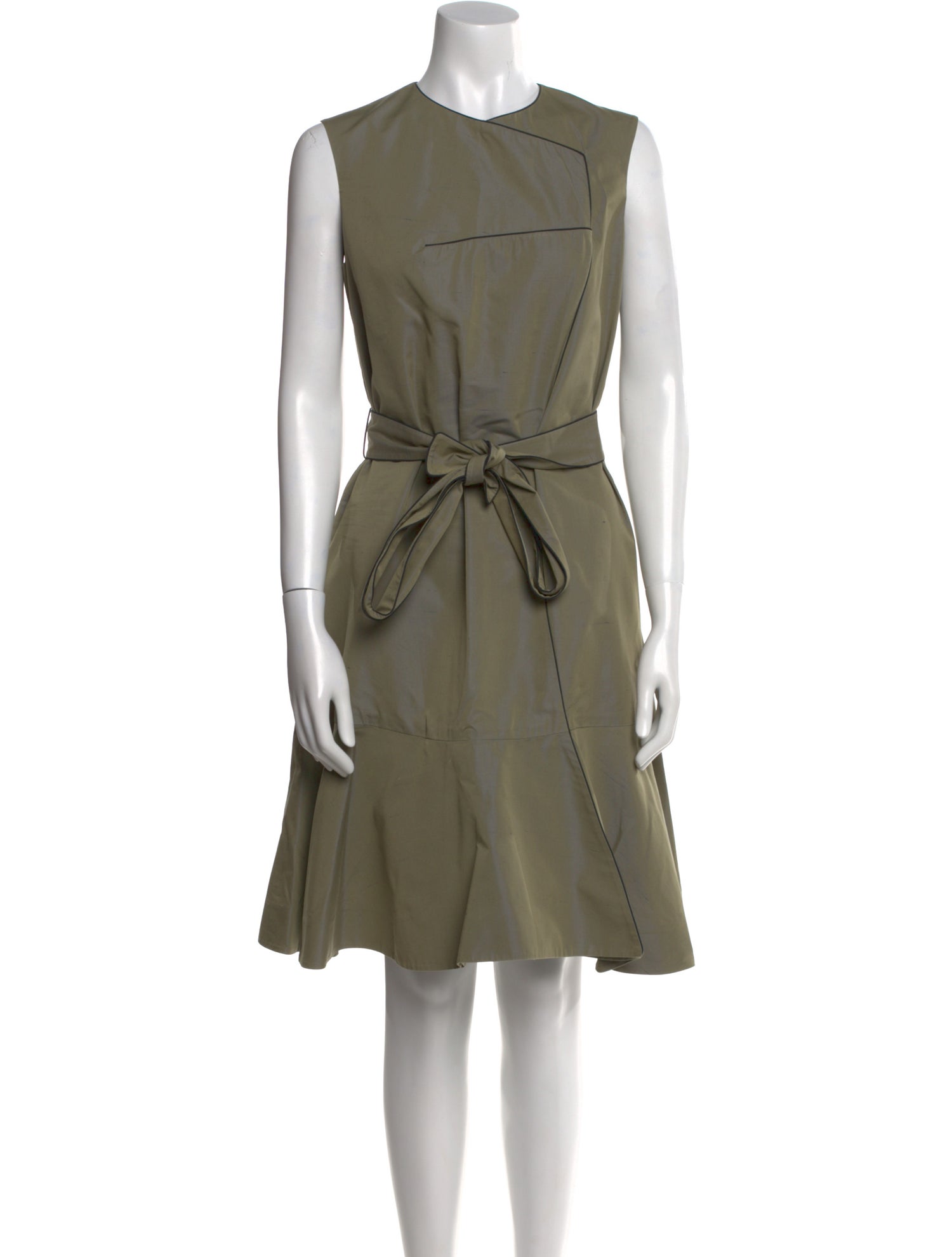 Yves Saint Laurent Crew Neck Knee-Length Dress