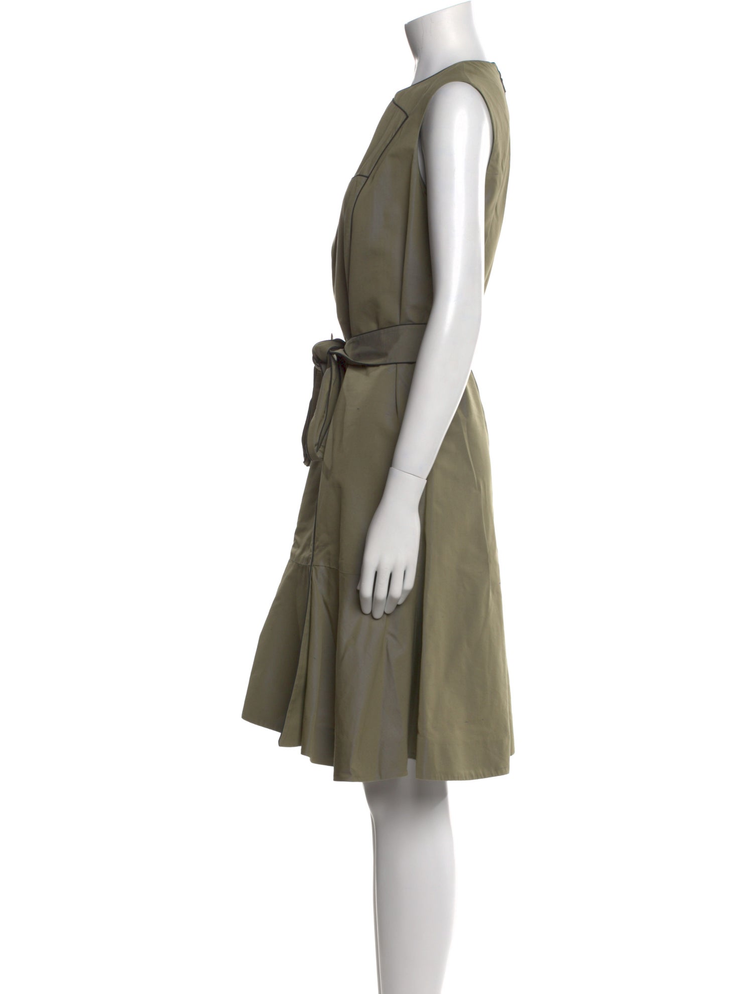 Yves Saint Laurent Crew Neck Knee-Length Dress