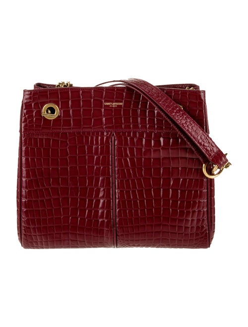 Saint Laurent Embossed Leather Claude