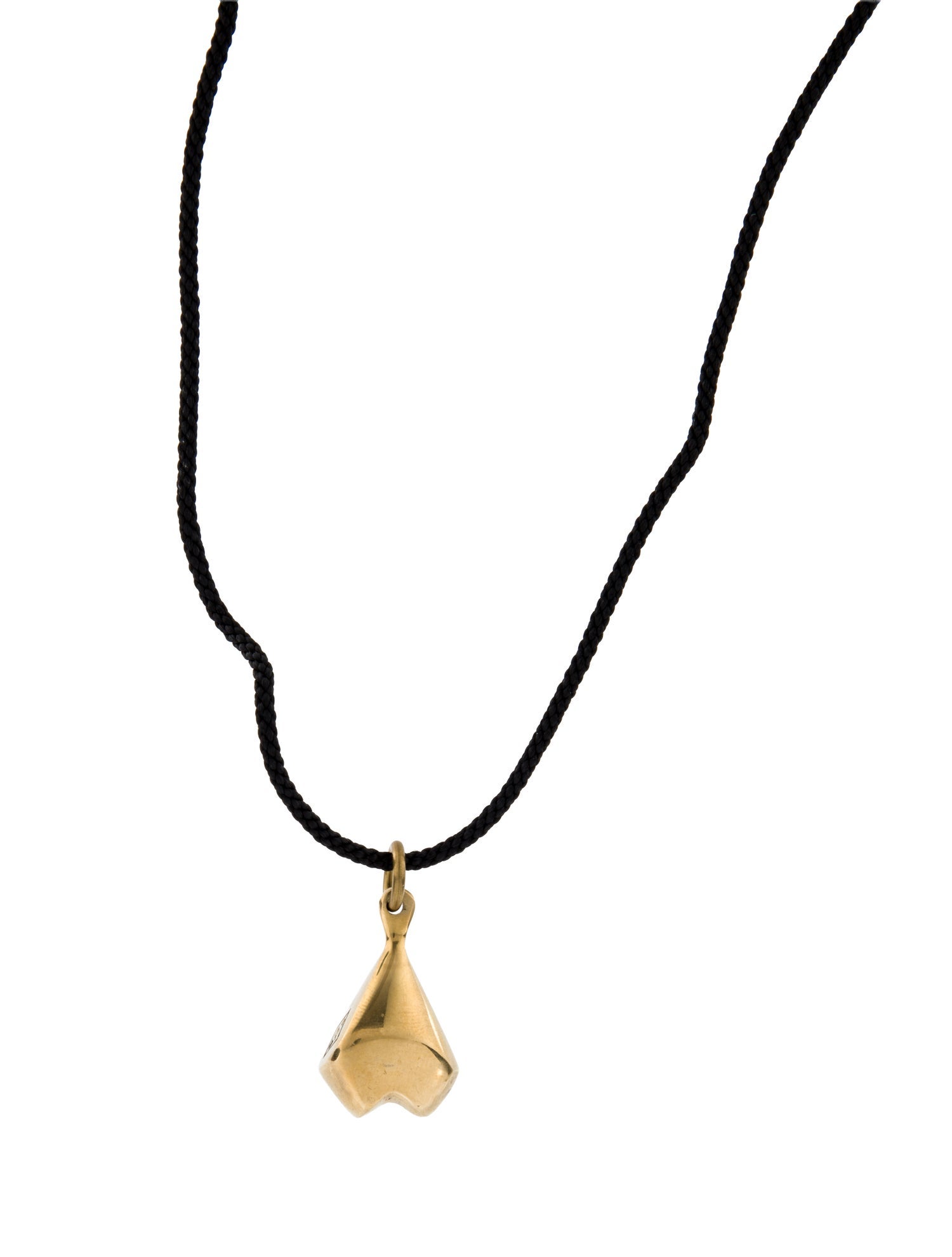 Yves Saint Laurent Cord Heart Pendant Necklace