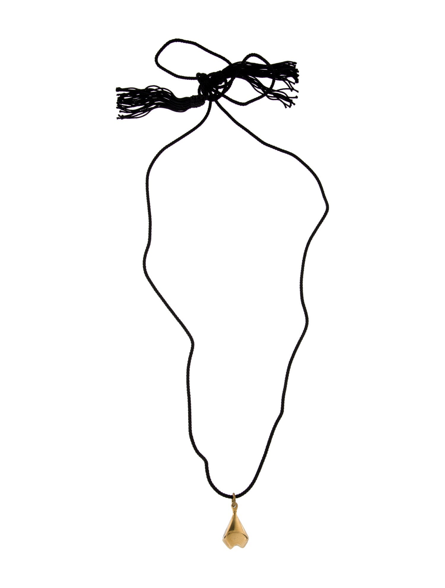 Yves Saint Laurent Cord Heart Pendant Necklace