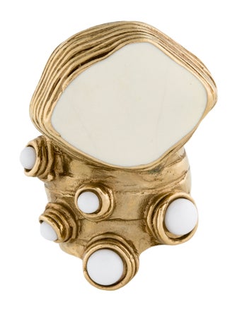 Yves Saint Laurent Resin & Enamel Arty Dot Ring