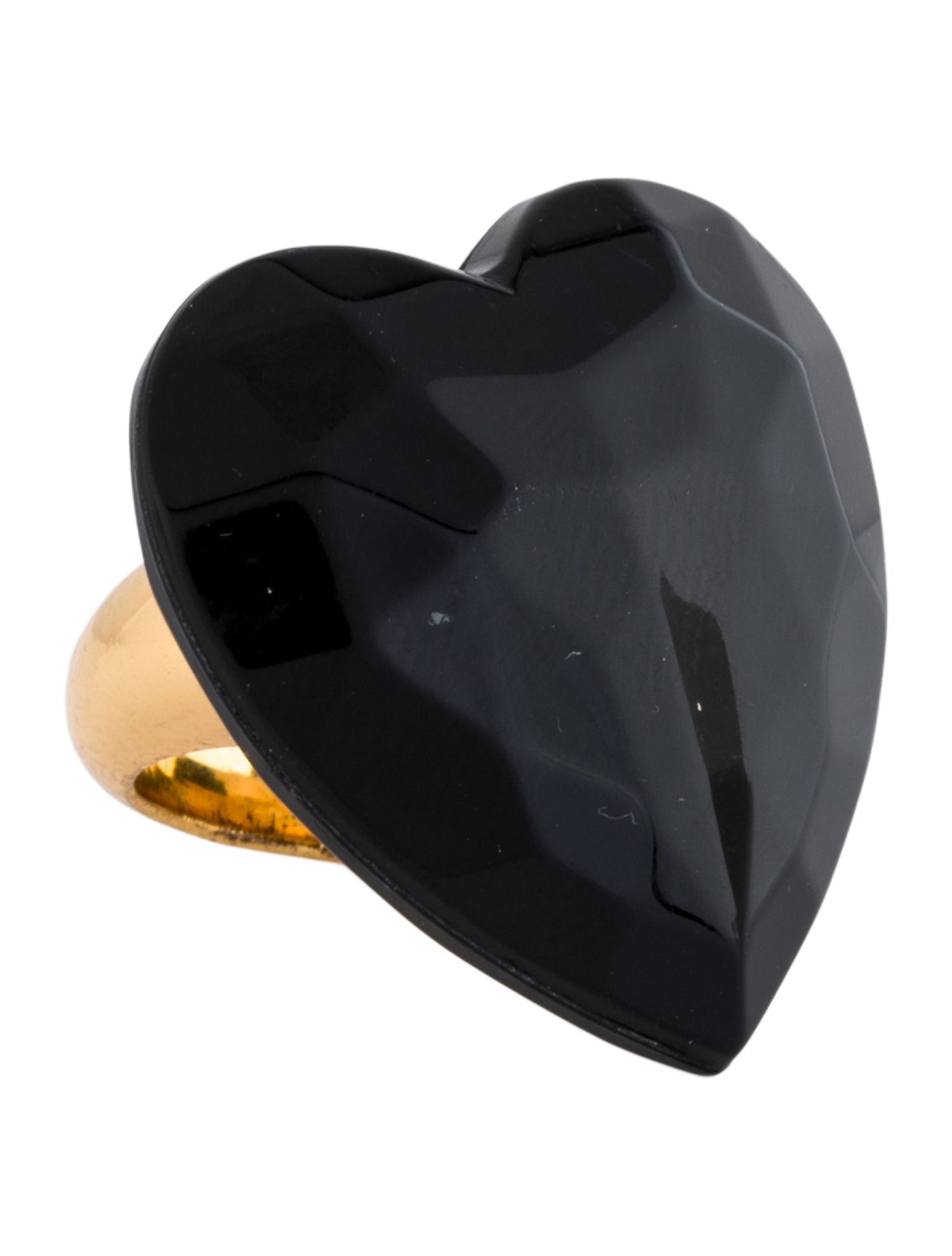 Yves Saint Laurent Resin Heart Cocktail Ring