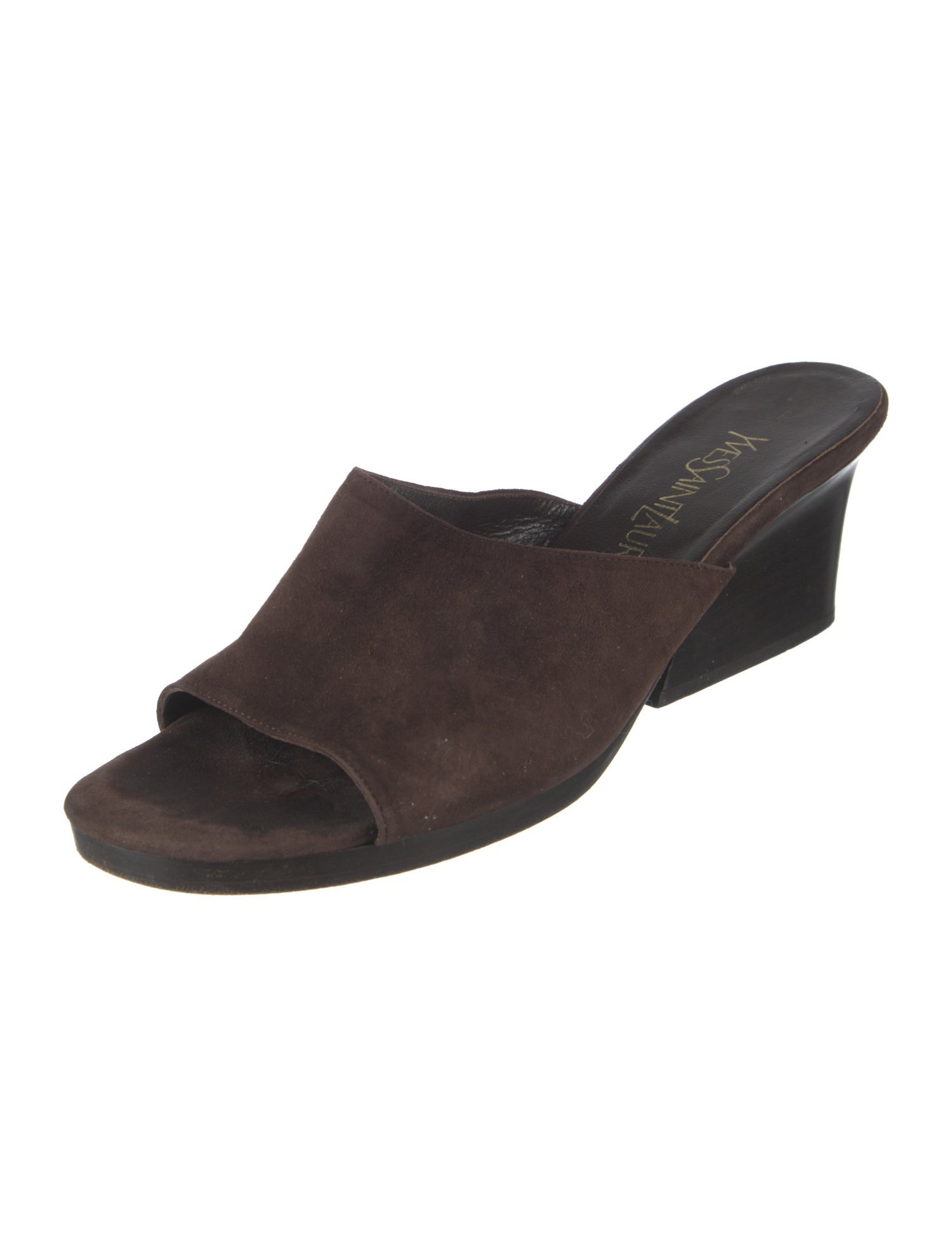 Yves Saint Laurent Suede Slides