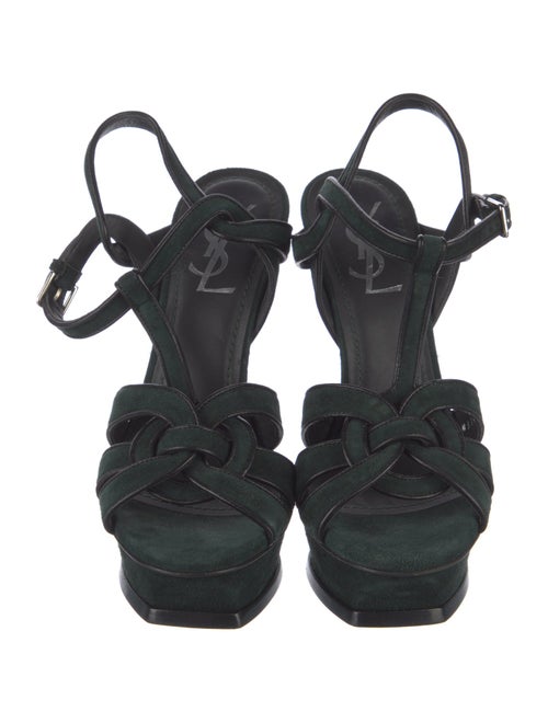 Yves Saint Laurent Suede T-Strap Sandals