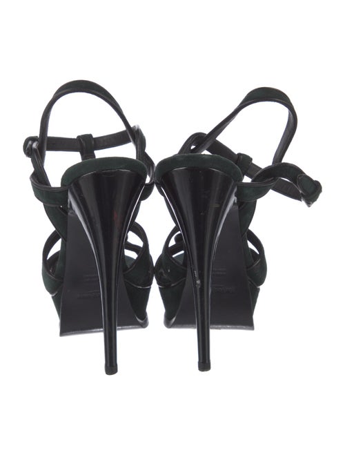 Yves Saint Laurent Suede T-Strap Sandals