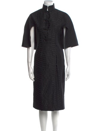 Yves Saint Laurent Wool Midi Length Dress