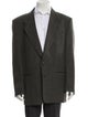 Yves Saint Laurent Wool Plaid Print Blazer