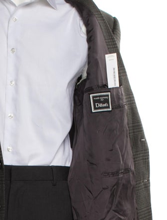 Yves Saint Laurent Wool Plaid Print Blazer