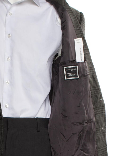 Yves Saint Laurent Wool Plaid Print Blazer