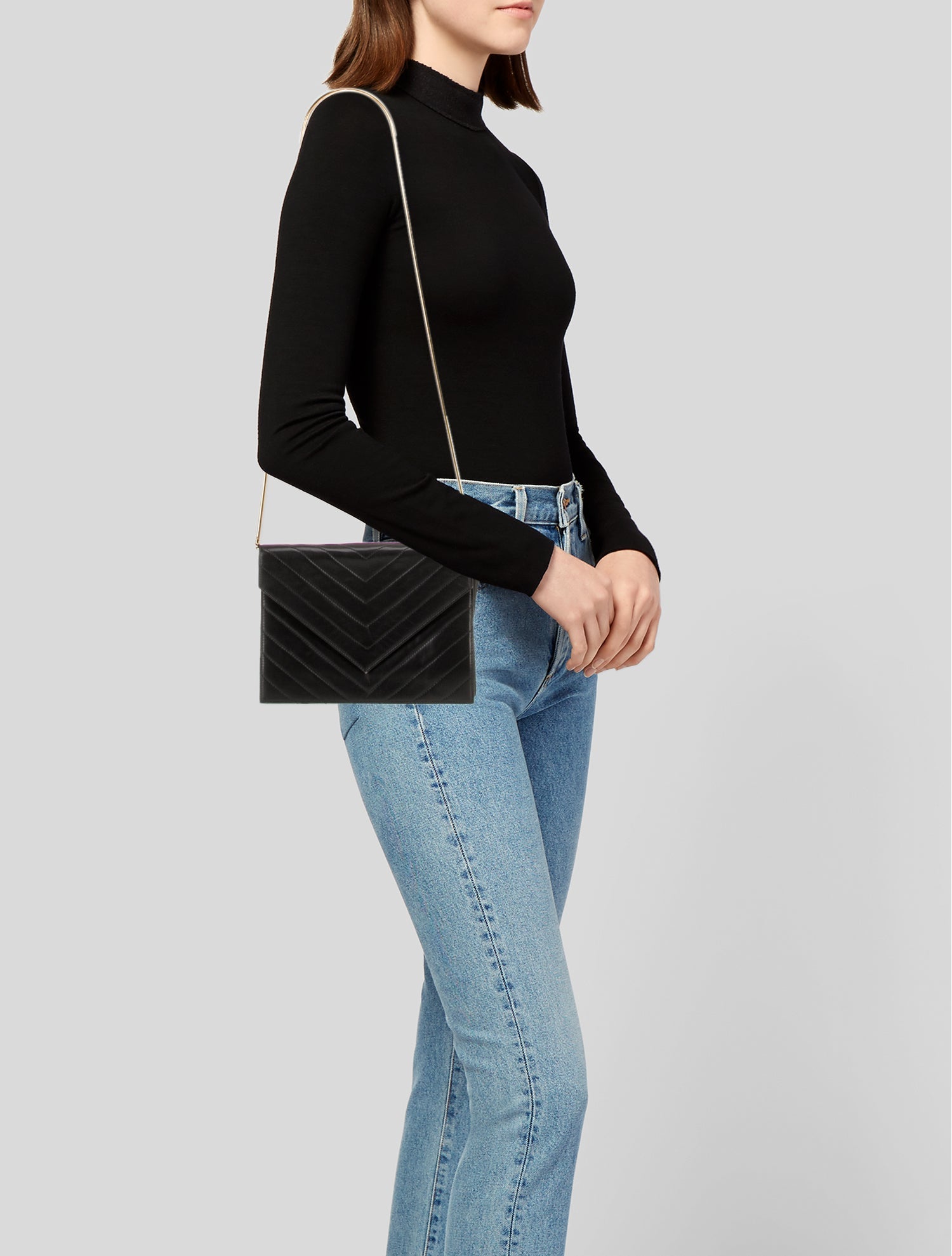 Yves Saint Laurent Leather Clutch