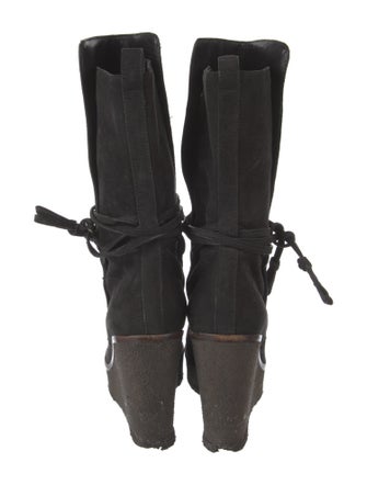 Yves Saint Laurent Suede Lace-Up Boots