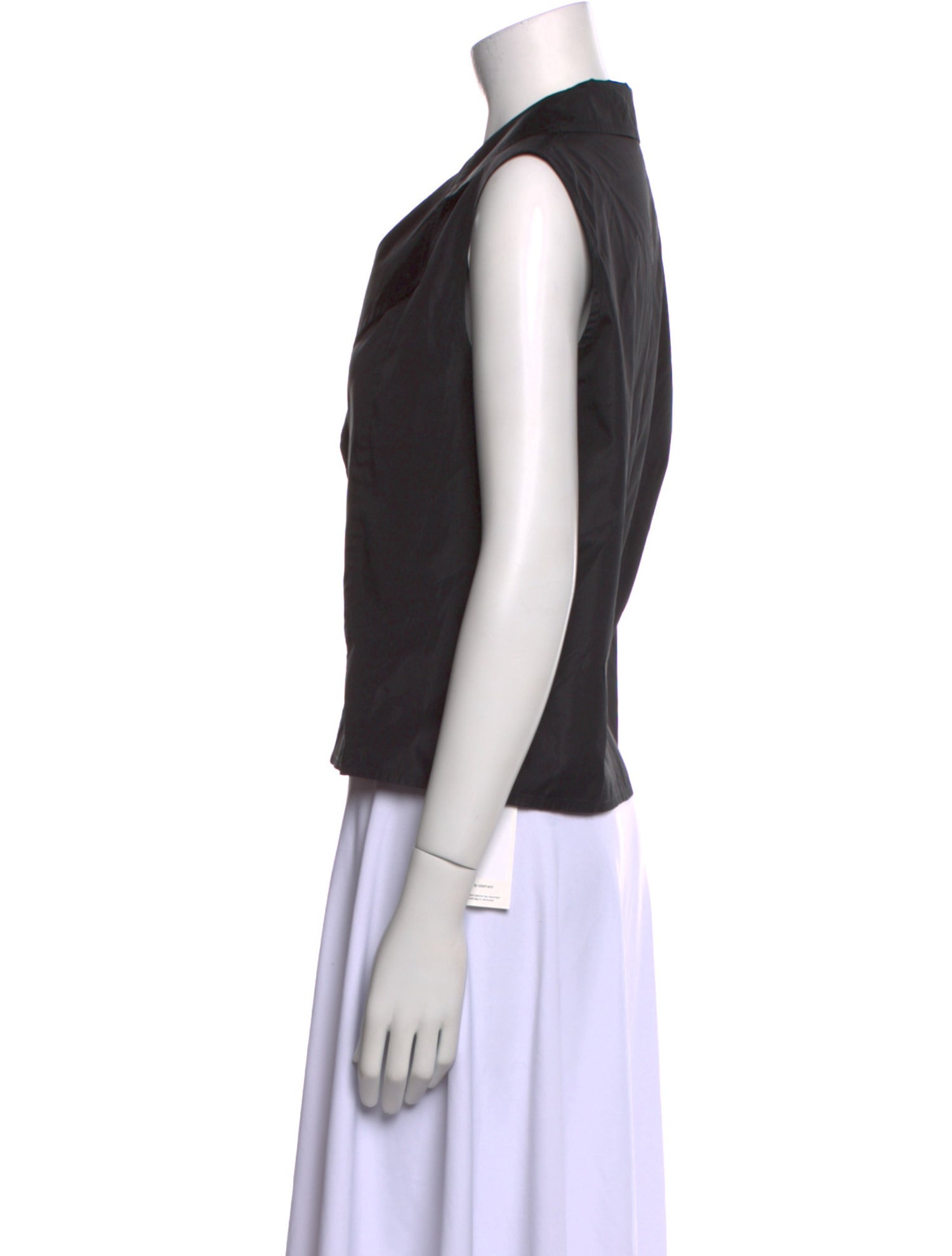 Yves Saint Laurent Silk V-Neck Crop Top