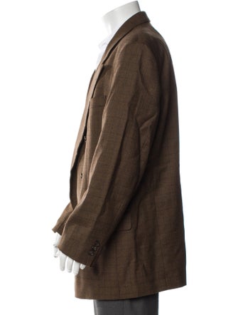 Yves Saint Laurent Plaid Print Blazer