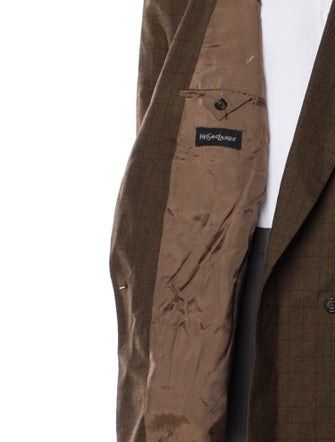 Yves Saint Laurent Plaid Print Blazer