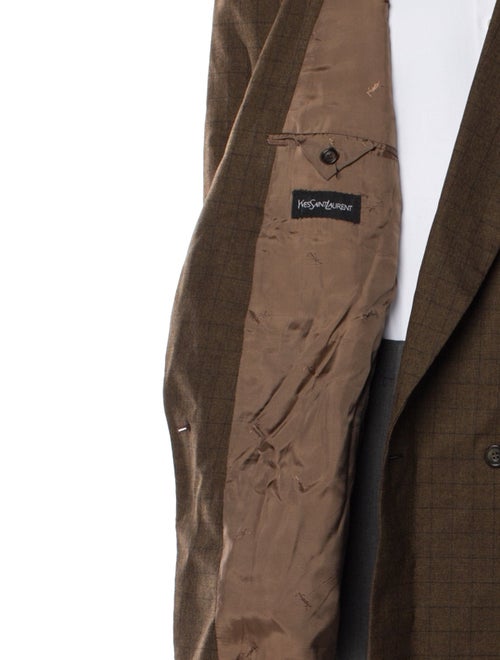 Yves Saint Laurent Plaid Print Blazer