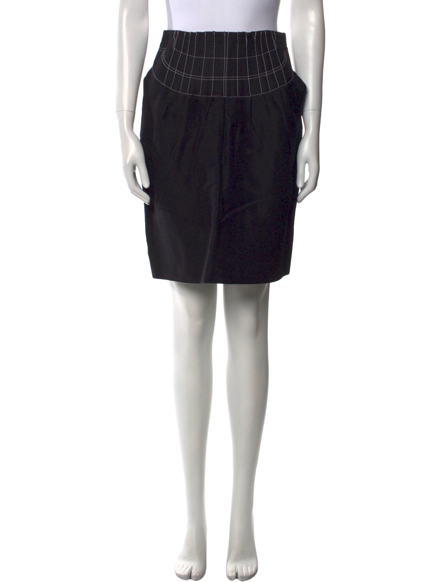 Yves Saint Laurent Linen Knee-Length Skirt