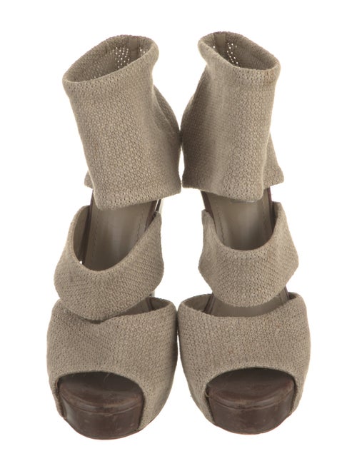 Yves Saint Laurent Rive Gauche Canvas Animal Print Mules