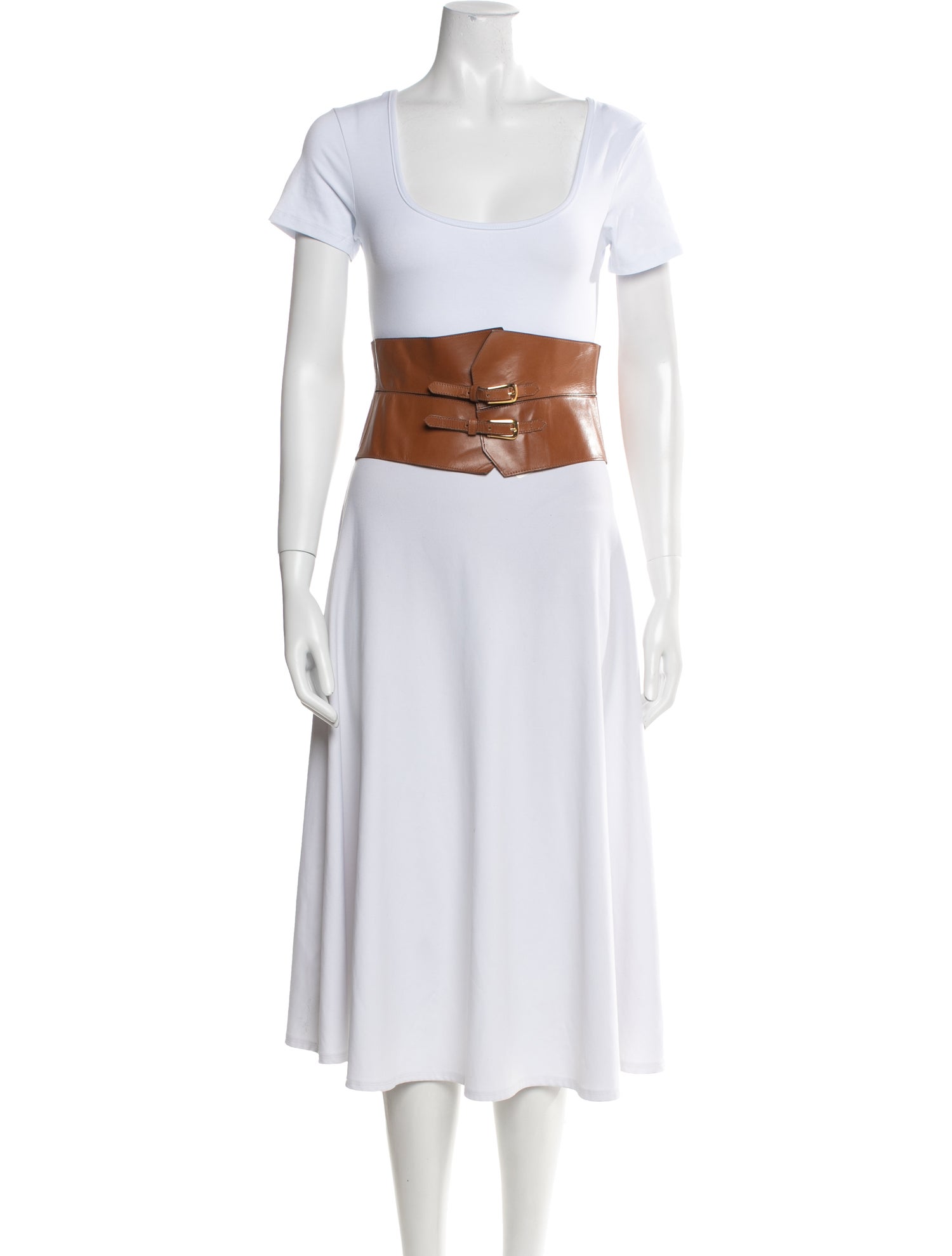 Yves Saint Laurent Wide Alligator Waist Belt