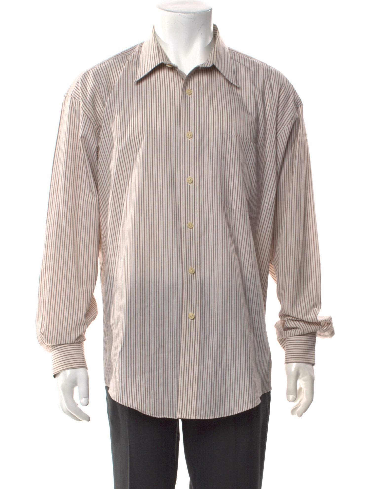 Yves Saint Laurent Striped Long Sleeve Shirt