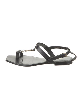 Yves Saint Laurent Leather T-Strap Sandals