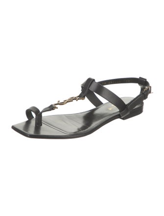 Yves Saint Laurent Leather T-Strap Sandals