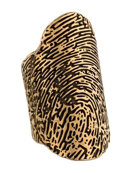 Yves Saint Laurent Embossed Fingerprint Ring