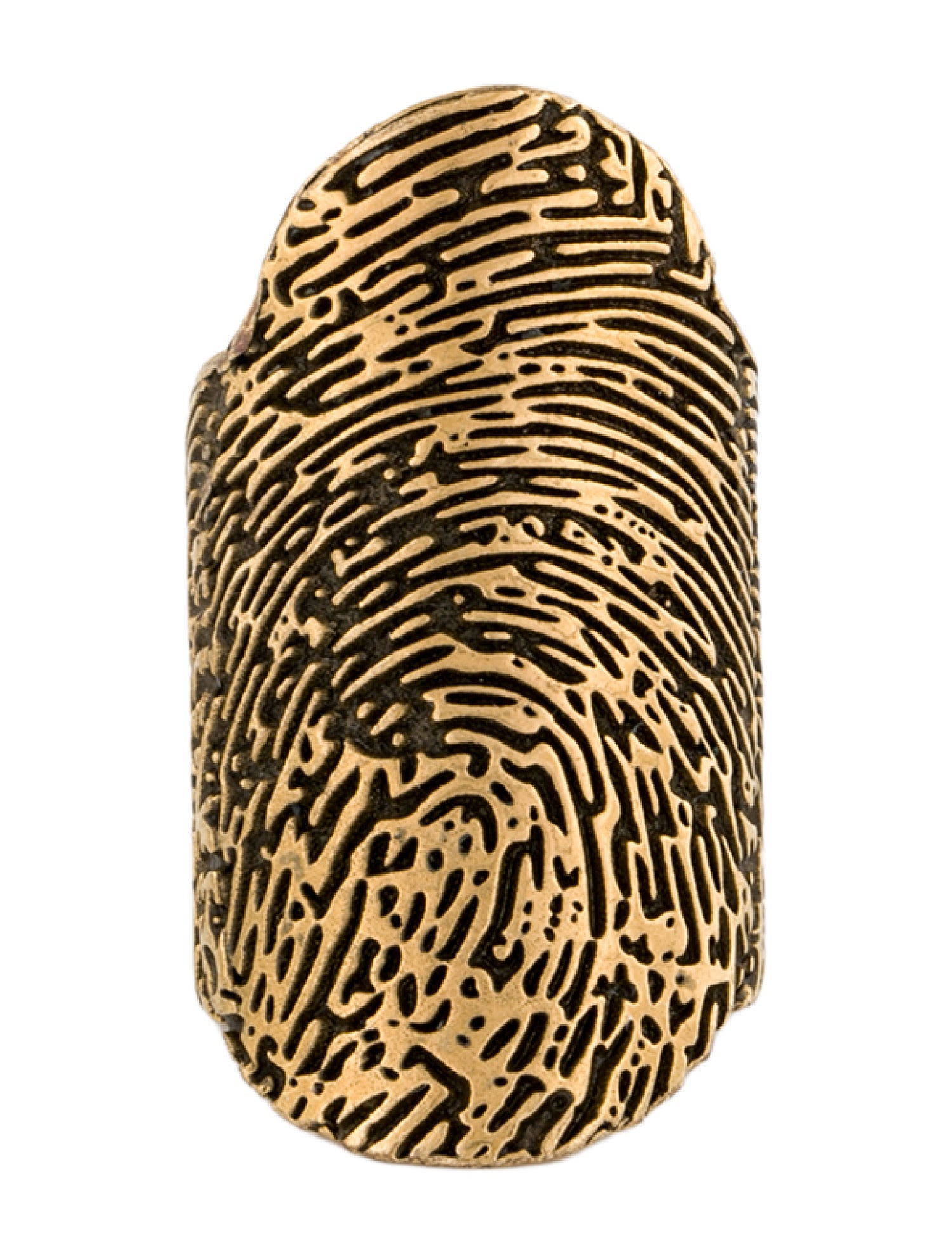 Yves Saint Laurent Embossed Fingerprint Ring