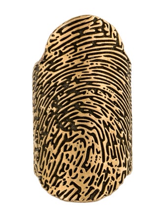 Yves Saint Laurent Embossed Fingerprint Ring