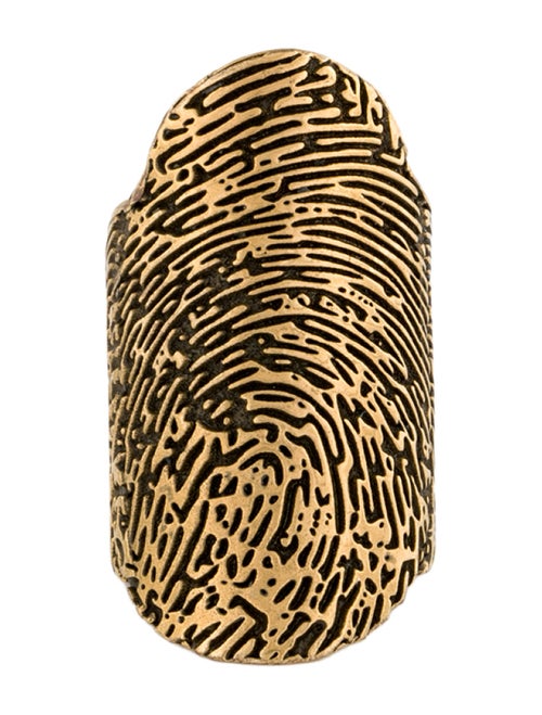 Yves Saint Laurent Embossed Fingerprint Ring