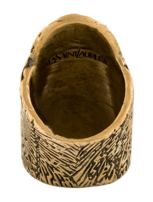 Yves Saint Laurent Embossed Fingerprint Ring
