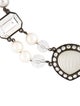 Yves Saint Laurent Crystal & Faux Pearl Double Strand Necklace