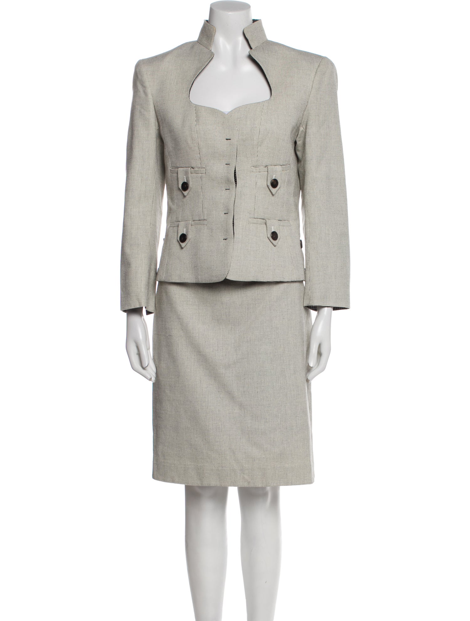 Yves Saint Laurent Striped Skirt Set