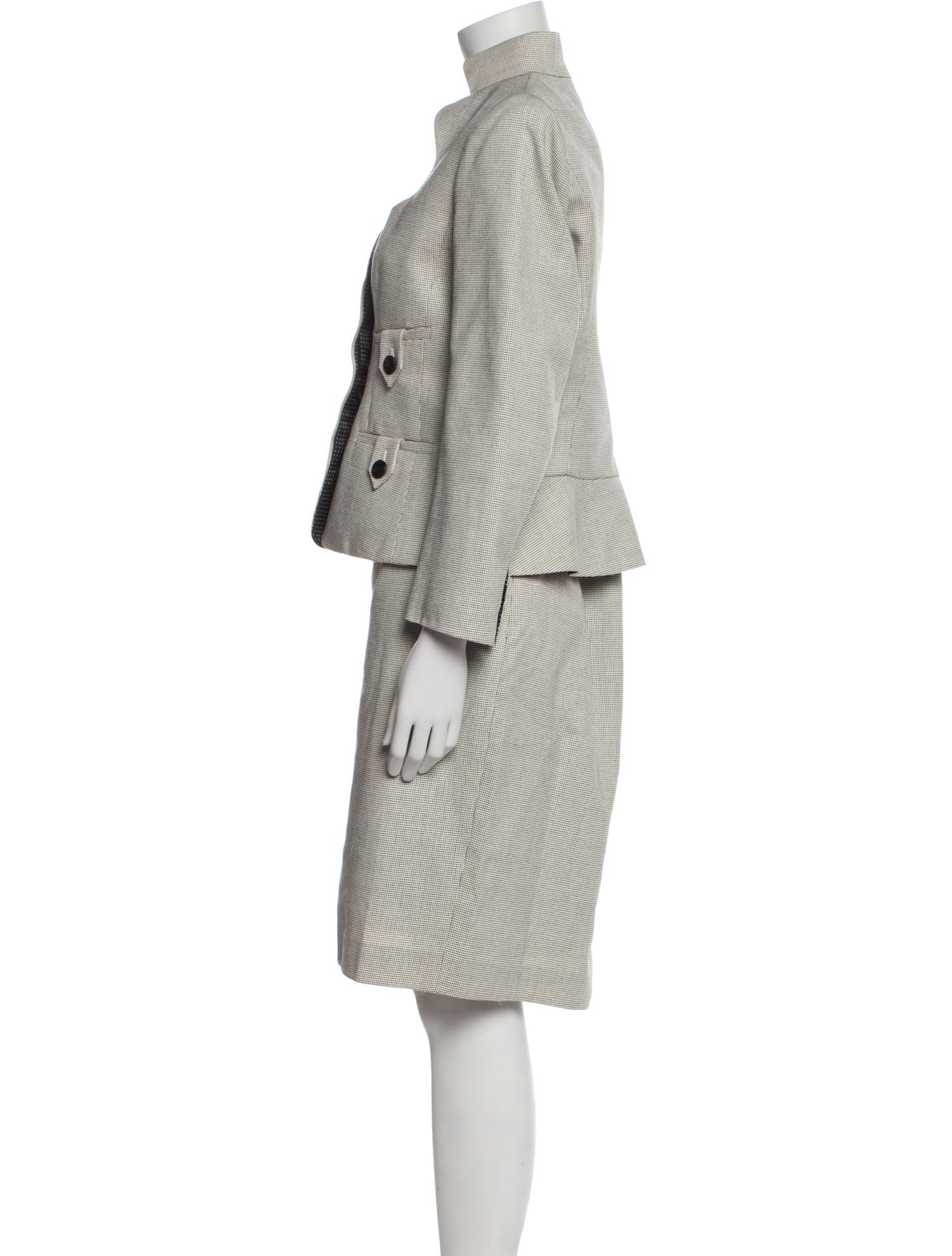 Yves Saint Laurent Striped Skirt Set